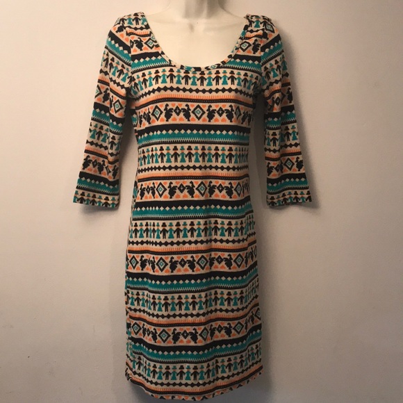 Pink Owl | Dresses | Nwt Pink Owl Aztec Print Bodycon Dress M | Poshmark